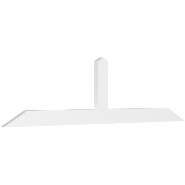 Ekena Millwork Portland Architectural Grade PVC Gable Bracket, 108"W x 27"H x 2"D x 6"F, 6/12 Pitch GBP108X27X0206POR00 - main
